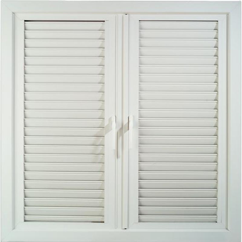 white indoor window shutters