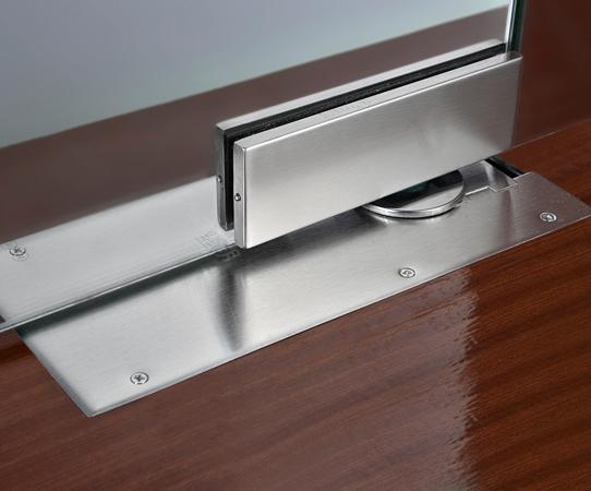 Aluminum Pivot Door with Tempered Glass